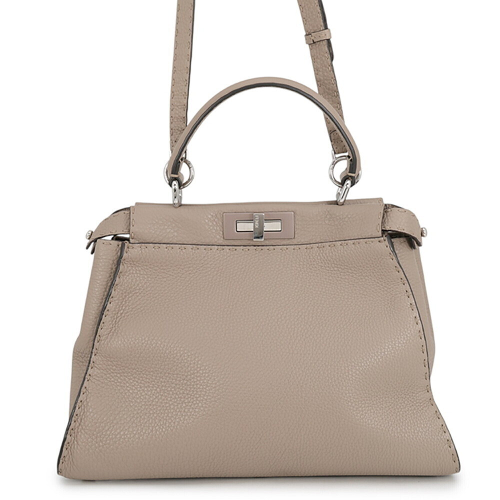 Fendi Selleria Peekaboo Leather Handbag Medium 8BN290 FENDI 2-way Shoulder Bag